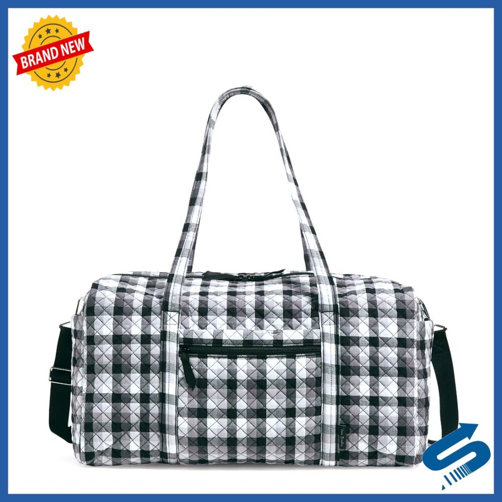 Large Recycled Cotton Travel Duffel Bag, 50l Capacity, Machine Washable